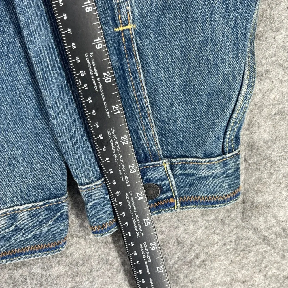 Levi's Trucker Denim Jacket Men XL Blue Relaxed Fit Embroidered Logo A5782-0080